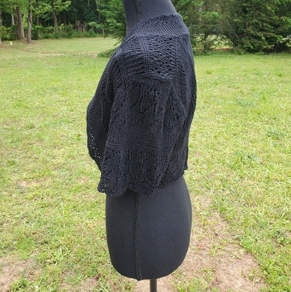 Black Lace Cardigan Small EUC - Picture 2 of 9